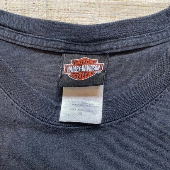 - Harley Davidson Wurtsboro, NY - Hanes Beefy Black Pocket T-Shirt - Men's XL - Picture 8 of 12